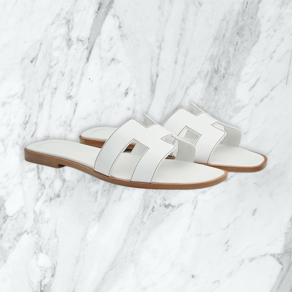 Claquette Hermes — Blanc — Wise