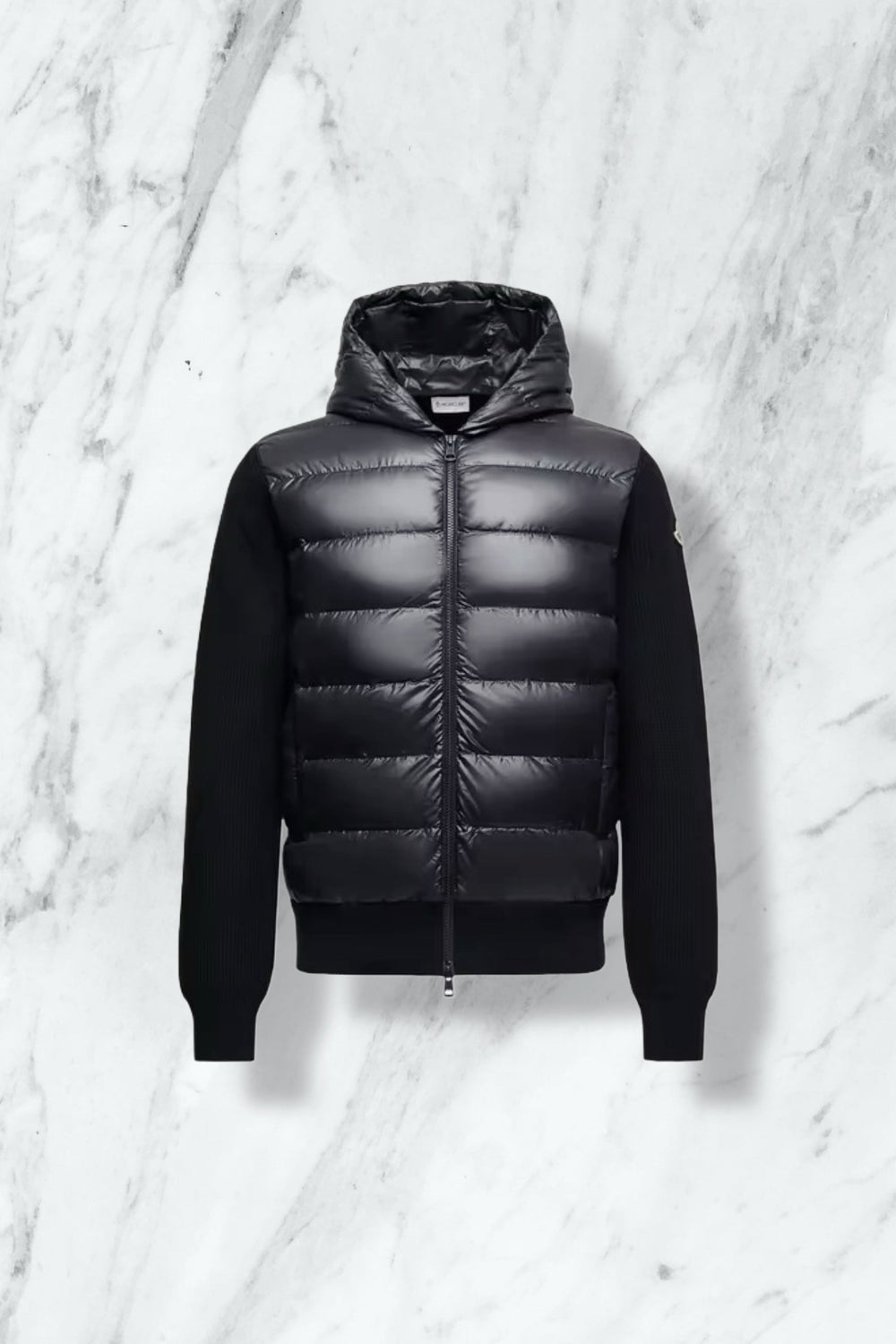 Cardigan Moncler — Zippé matelassé en laine — Wise