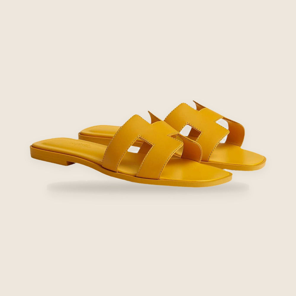Claquettes Hermes Oran — Jaune