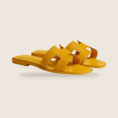 Claquettes Hermes Oran — Jaune