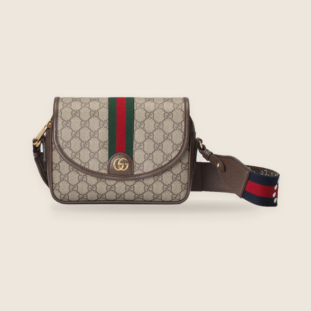 Sacoche Gucci — Beige GG bande Web