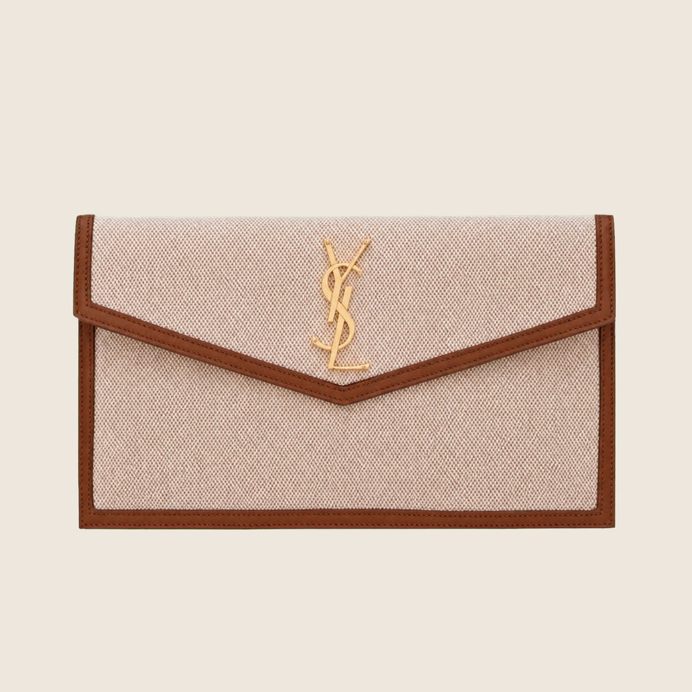 Pochette Yves Saint Laurent — Beige et cognac