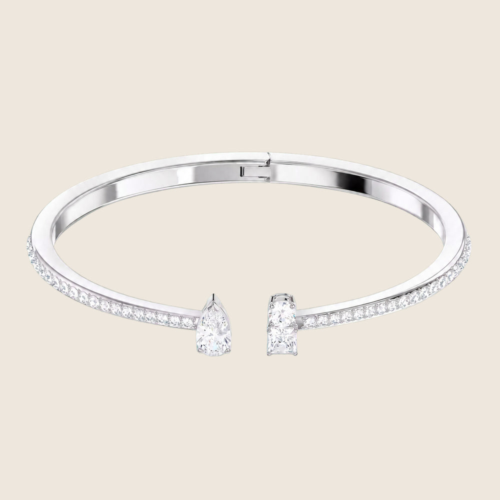 Bracelet Swarovski — Jonc argent