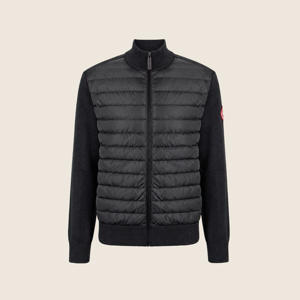 Canada Goose — Cardigan noir en maille et duvet
