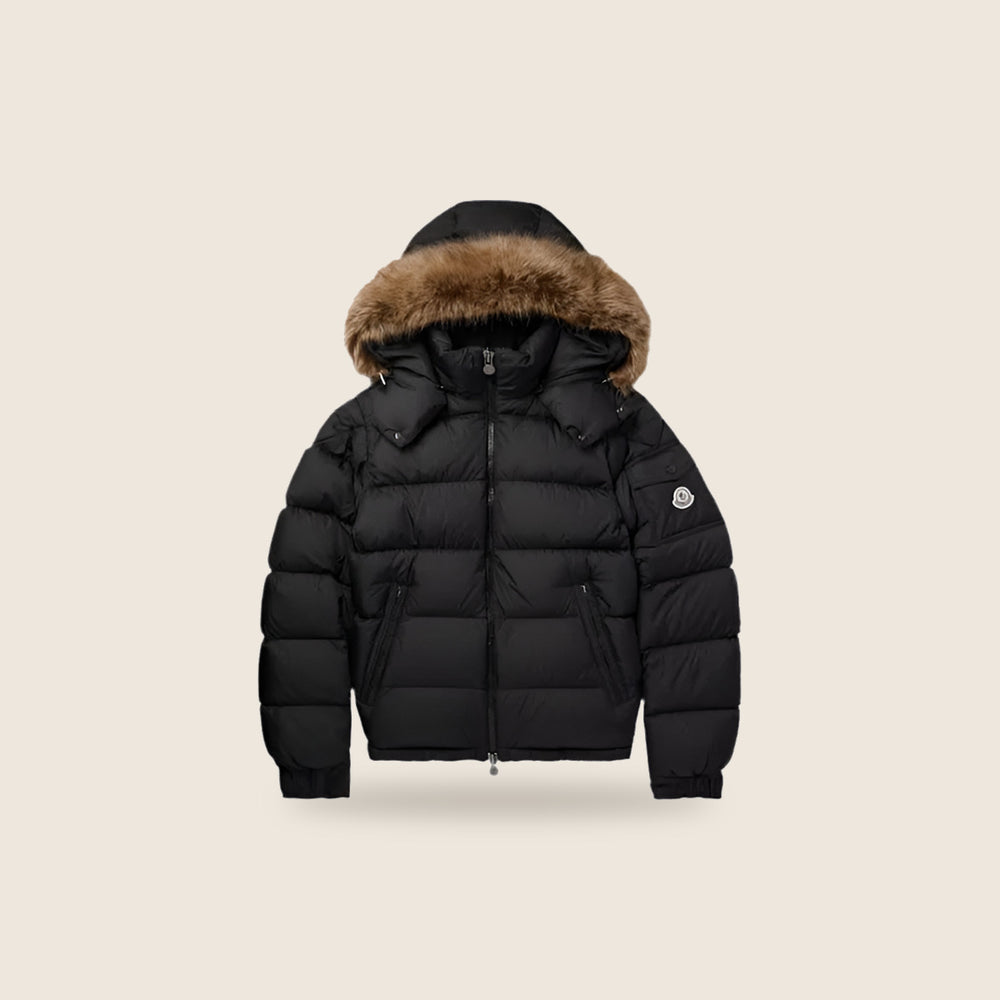 Doudoune Moncler — Noir capuche fourrure
