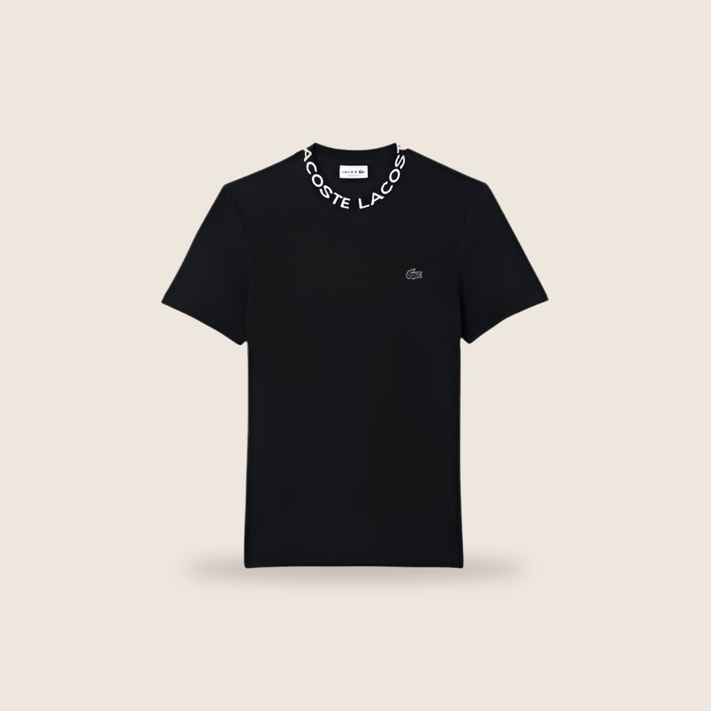 Tee-shirt Lacoste — Noir col signature