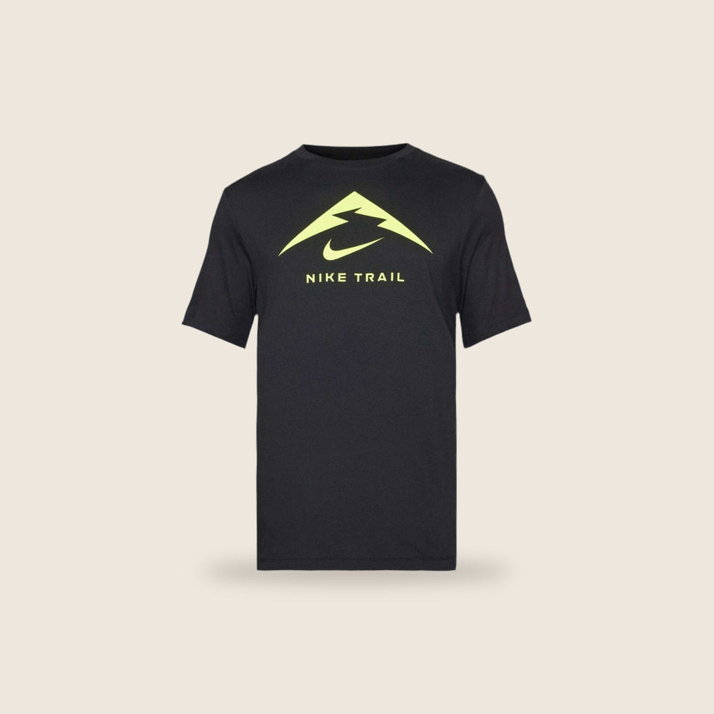Tee-shirt Nike Trail — Noir logo citron