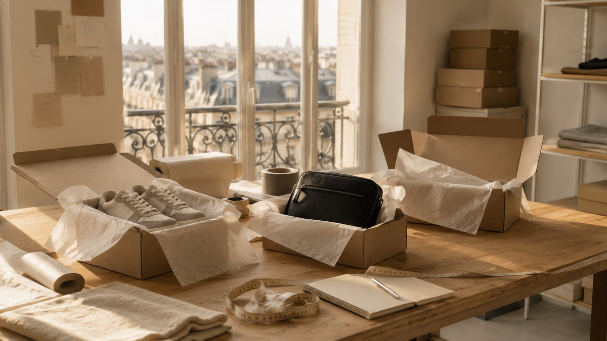 Atelier parisien Wise, emballage des commandes