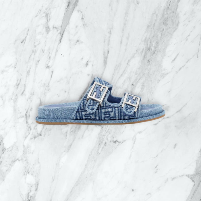 Claquette Fendi — Bleu — Wise