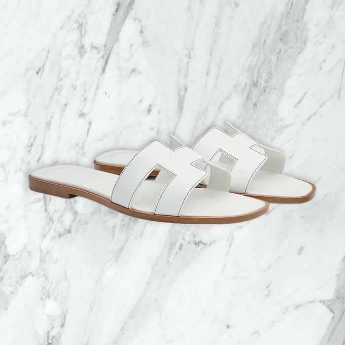 Claquette Hermes — Blanc — Wise