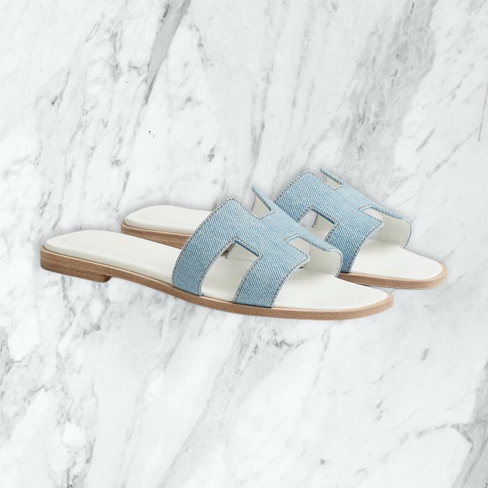 Claquette Hermes — Bleu — Wise