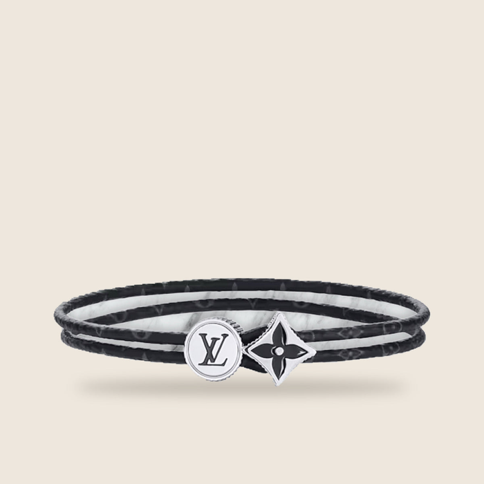 Bracelet Louis Vuitton — Noir cordon monogramme