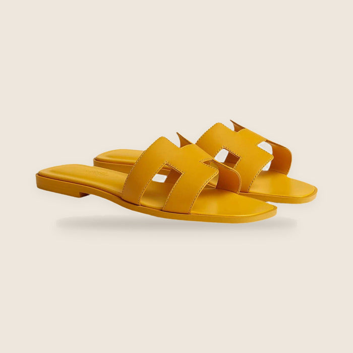 Claquettes Hermes Oran — Jaune