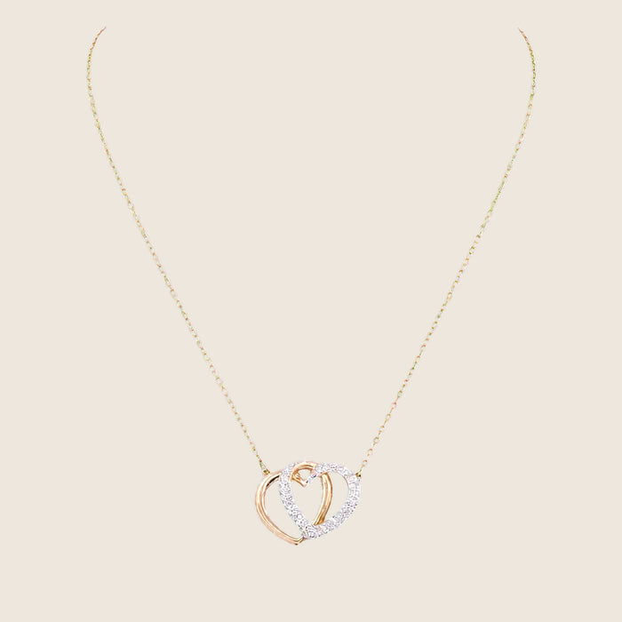 Collier Fred — Or rose cœur
