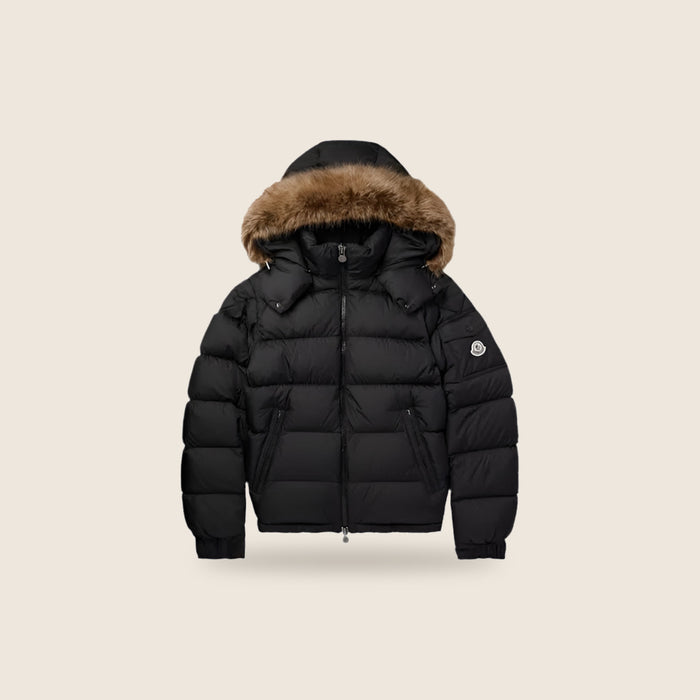 Doudoune Moncler — Noir capuche fourrure