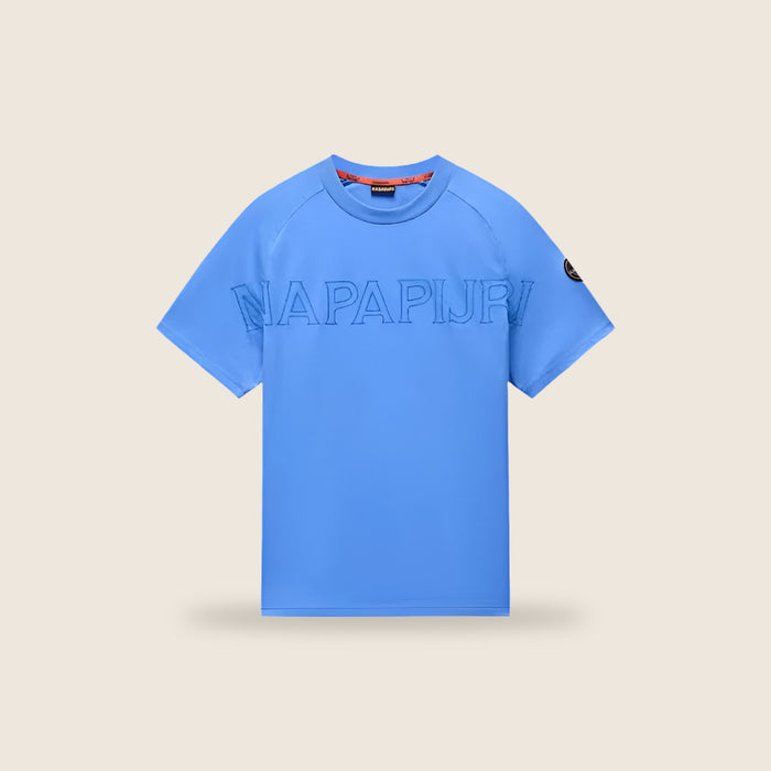 Tee-shirt Napapijri — Bleu ciel logo